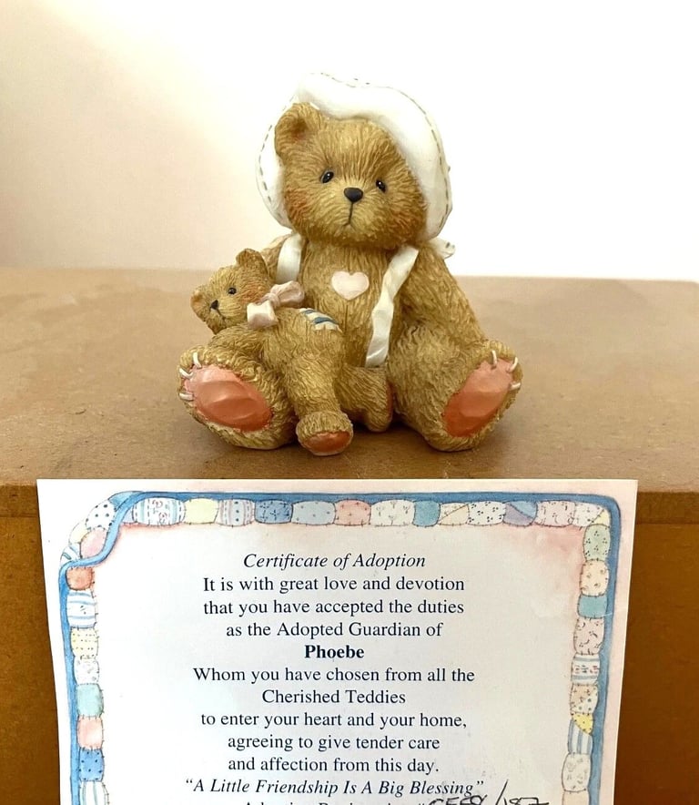 Cherished Teddies "Phoebe" mini standalone Ornament with Certificate