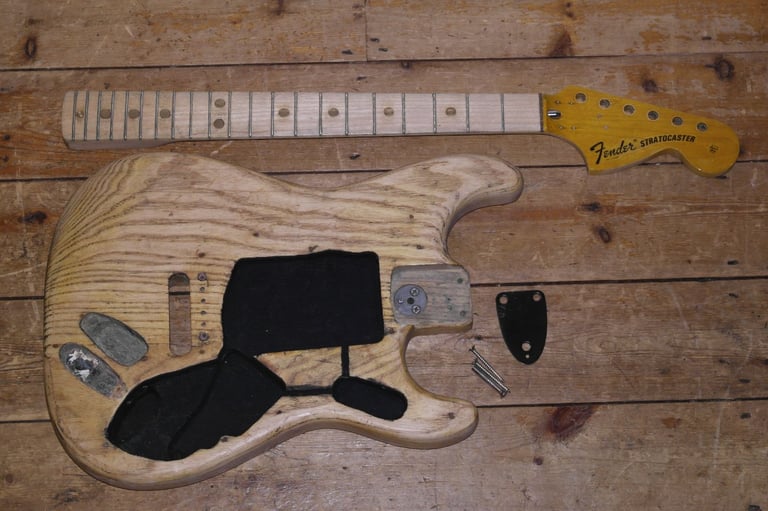 1976 Fender USA Stratocaster project, body and neck heavily modified