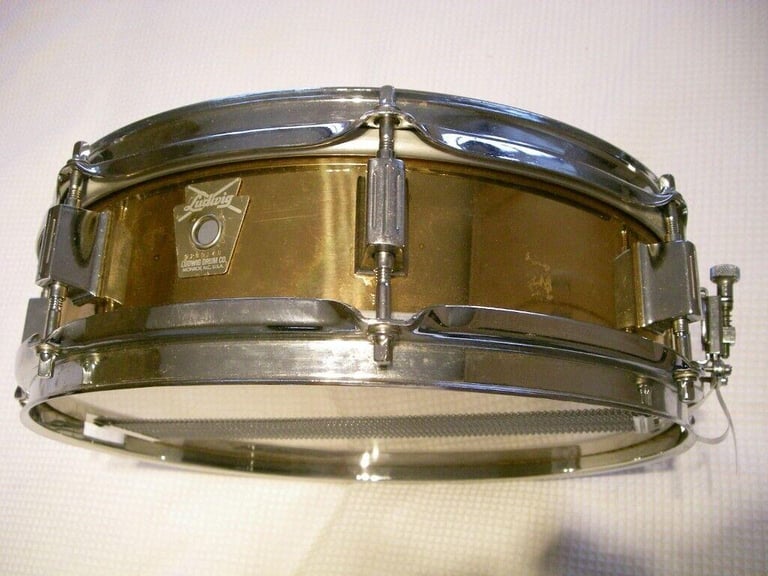 Ludwig  LB-553 seamless bronze piccolo snare drum  13 x 3 - Monroe - '80s - vintage