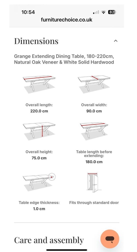 White extendable dining table. Seats up to 10-12