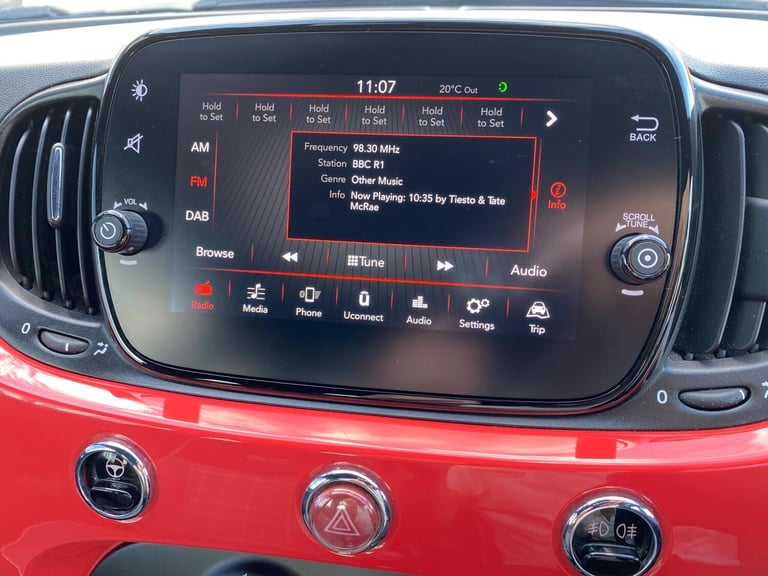 2020 Fiat 500 1.2 Lounge Euro 6 (s/s) 3dr HATCHBACK Petrol Manual