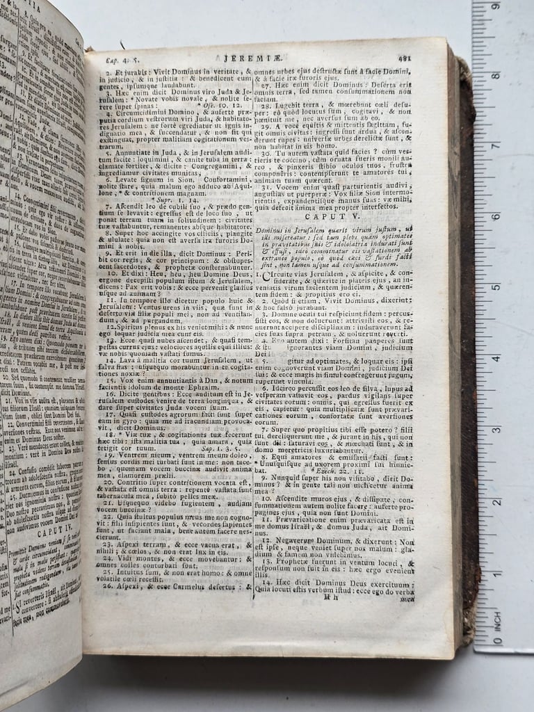 1600s Antiquarian Biblia Sacra (Holy Bible) Latin Vulgate Catholic Leatherbound Printed in Cologne