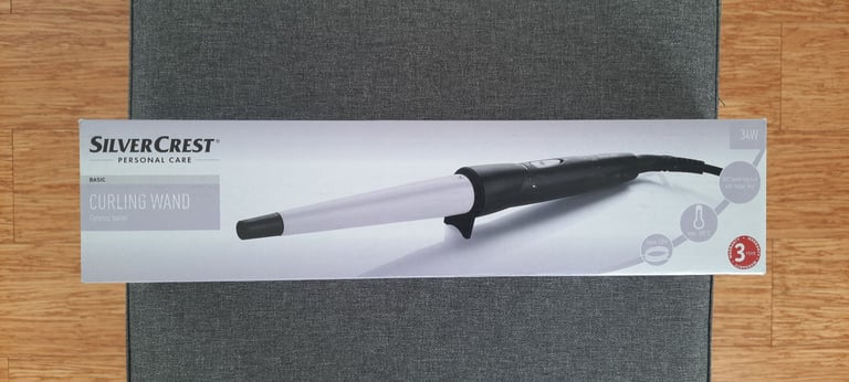 image for Silvercrest Curling Wand, Hair Styling Hairdryer, Hair Curlers, Curling Iron, Brand New Unopened