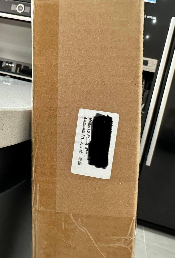 BRAND NEW : MAKELLO Rolling Whiteboard – 90x60cm, Double-Sided, Height Adjustable, Storage Tray