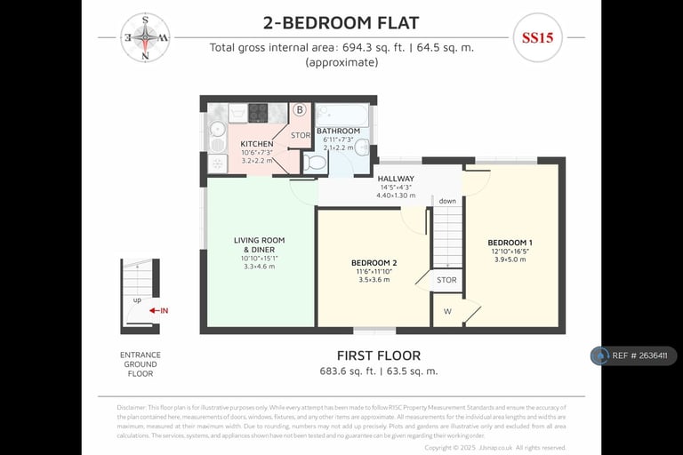 2 bedroom flat in Markhams Chase, Basildon, SS15 (2 bed) (#2636411)