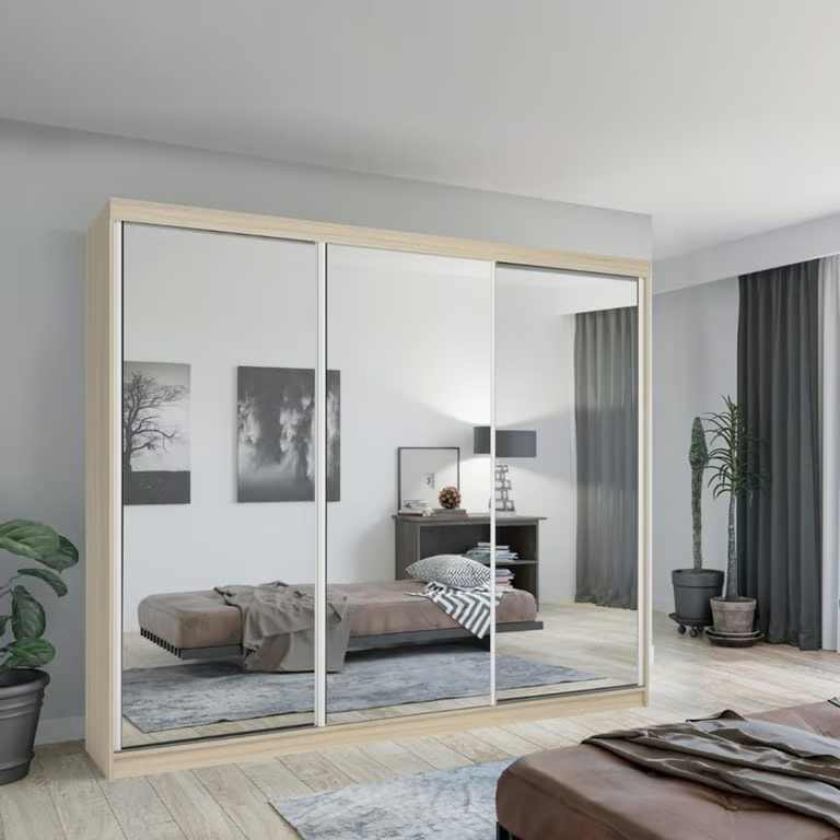 NEW COLLECTION MILAN WARDROBE WITH SLIDING MIRRORED DOORS – AVAILABLE IN ALL SIZES