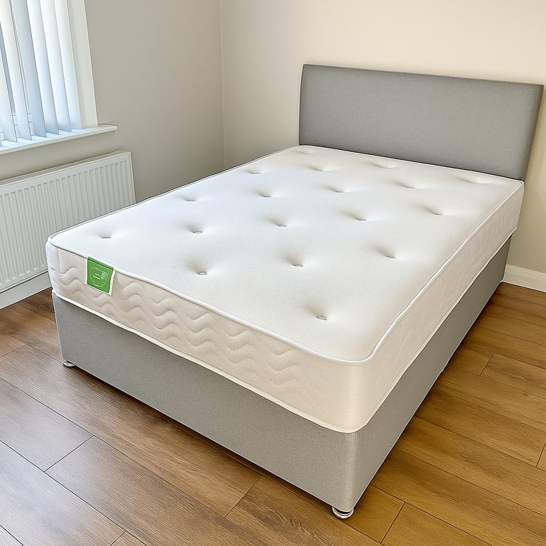 image for Elegant Upholstered Divan Bed with Storage Base for Modern Comfortable Bedrooms