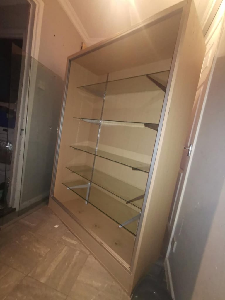 174cm tall display cabinet , 122cm wide , can deliver