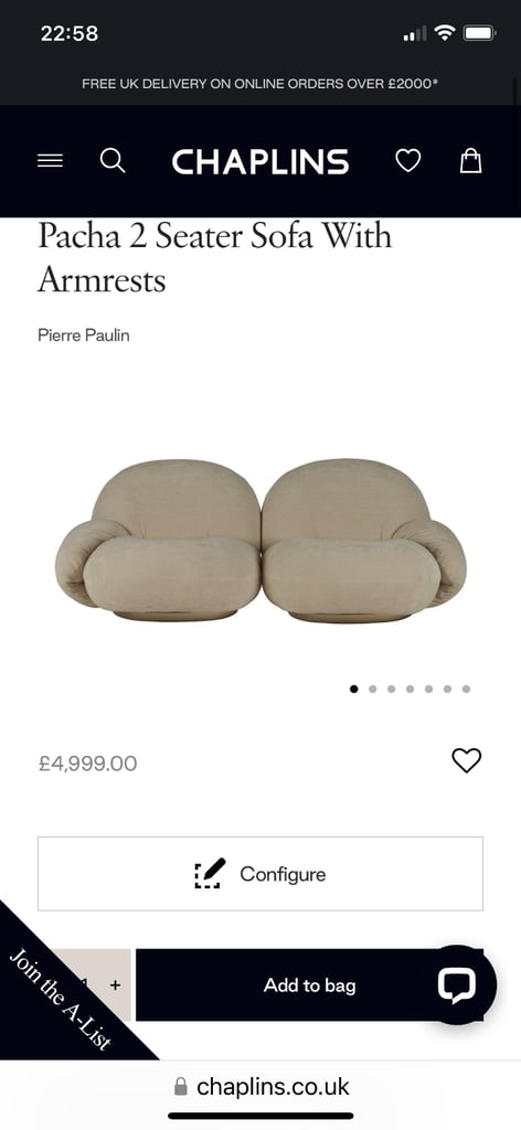 Gubi Patcha sofa RPI £4999