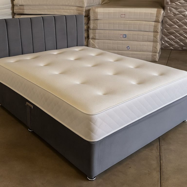 image for 💫 Double / King Size Divan Bed with Storage Drawers – Same Day Delivery Available **