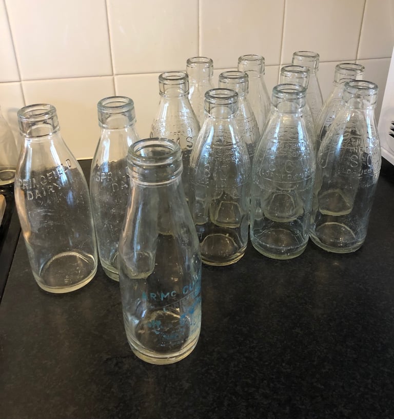 Old milk bottles