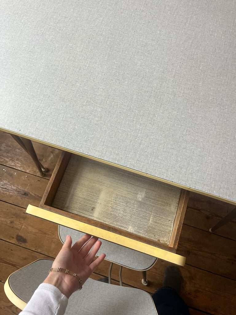 Vintage mid century Formica kitchen table and dining chairs