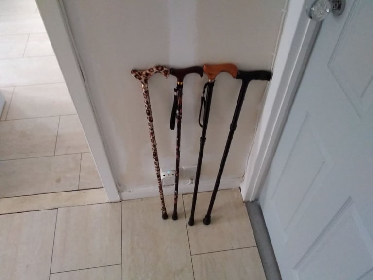 Walking sticks   X 4     ( adjustable )   £5 each  or  all 4  for  £15