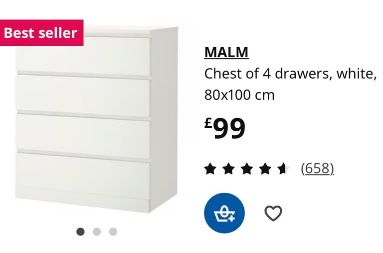 IKEA Malm 4 Drawers