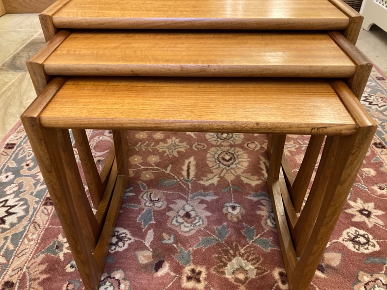 G Plan Nest of Three Tables, Quadrille