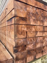 Brown and Green Timber Railway Sleepers - Free Delivery