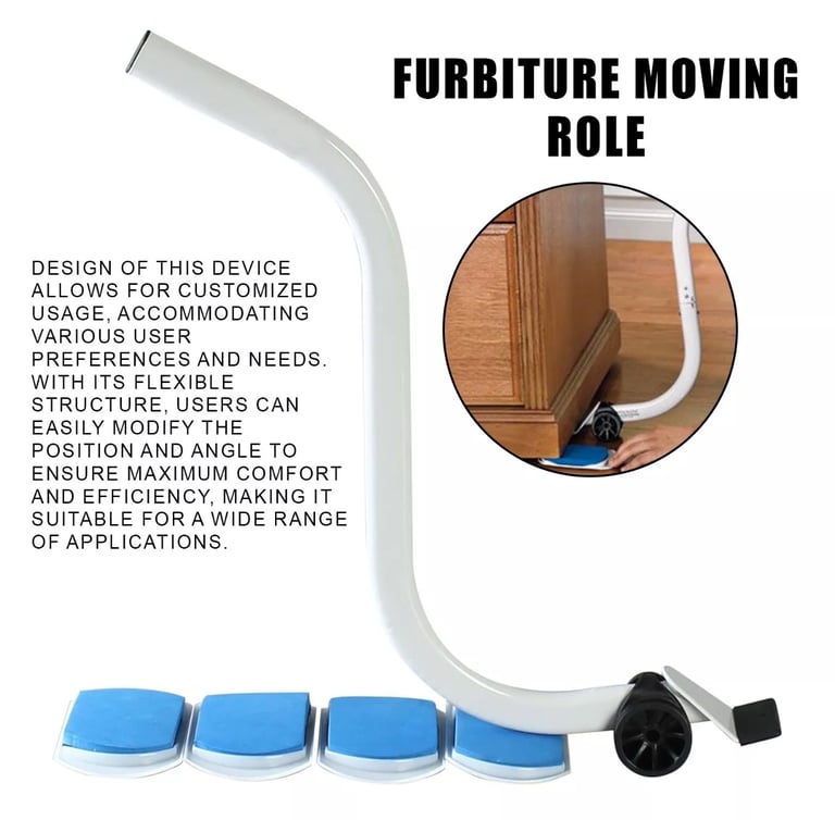 Furniture Shifter Lifter Easy Moving Tool Non Slip Slider Mover Set Removal Kit