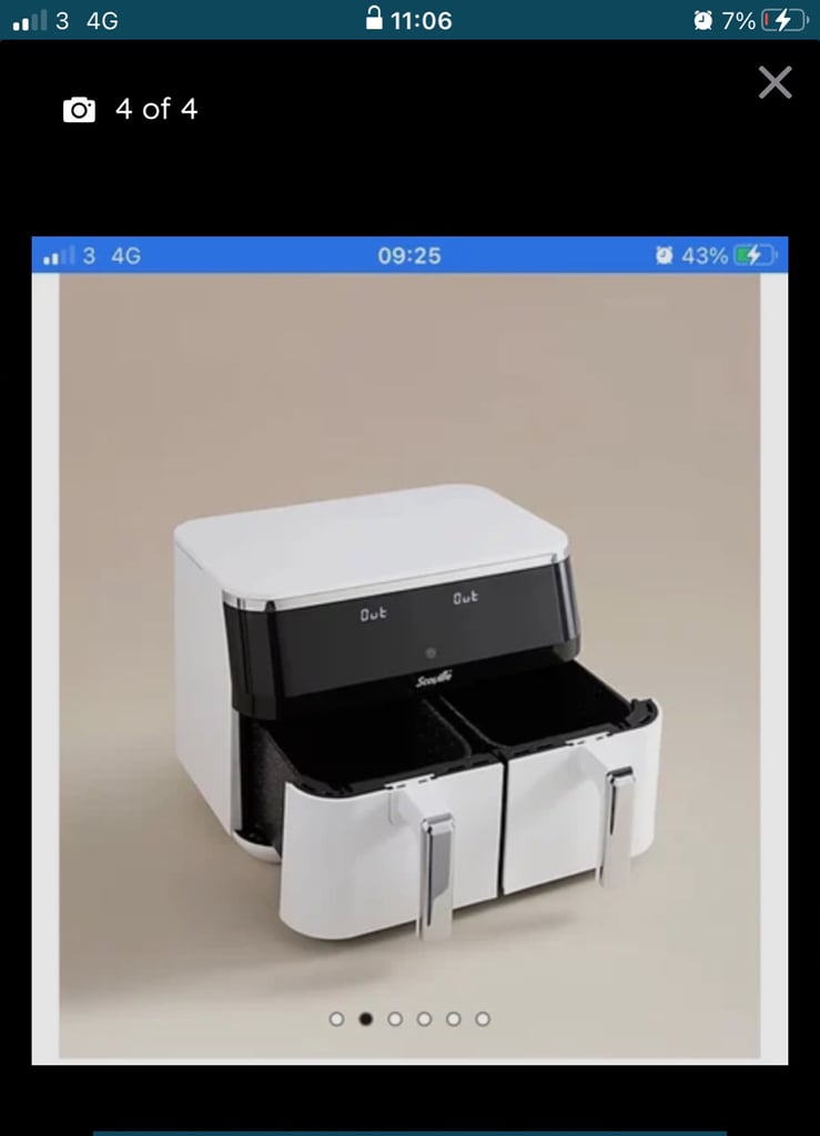 image for Only £30 ! Brand New White Touch Screen 9 Litre Air Fryer