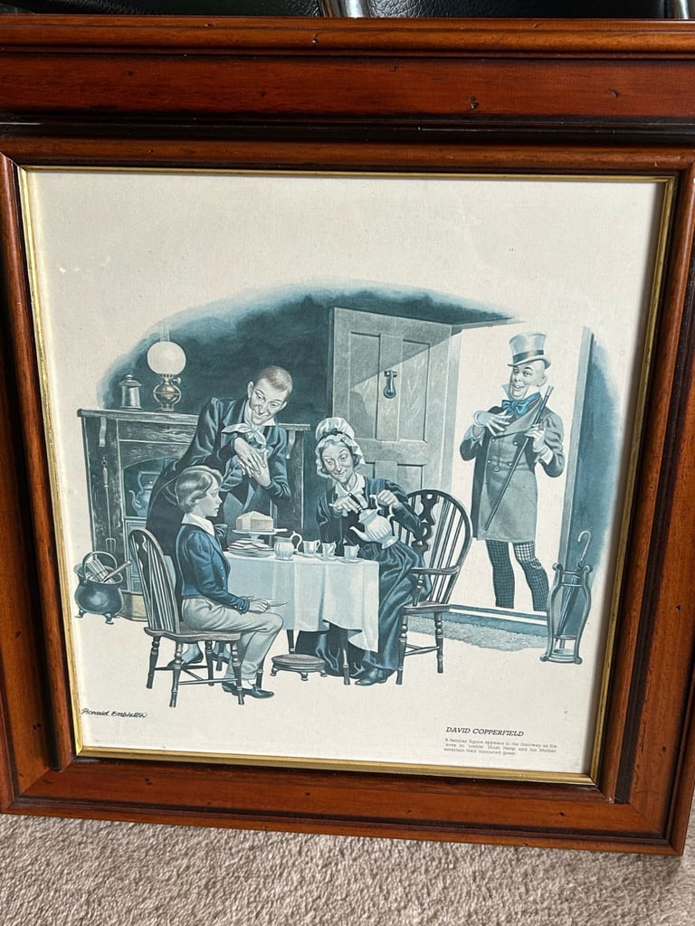 Set of 4 Charles Dickens Vintage Framed Pictures. Make an offer