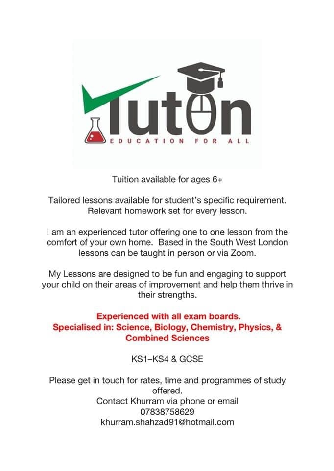 Science tutor available 