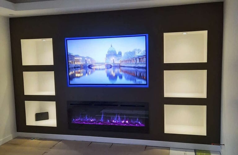 Media wall TV stands