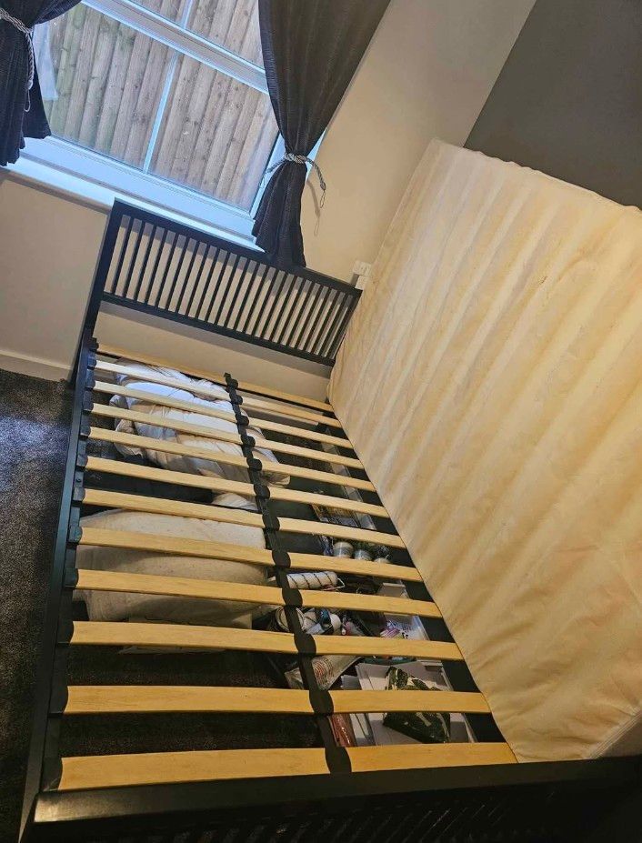 IKEA small double bed with mattress 