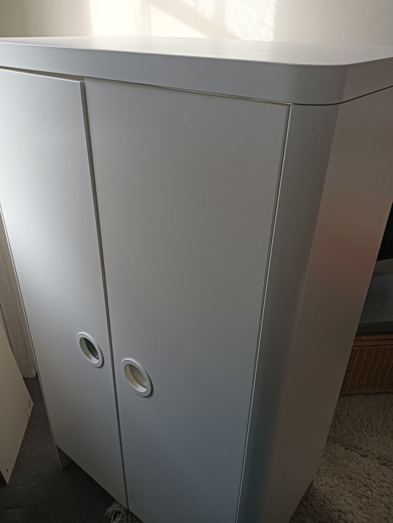 Children's IKEA wardrobe, labelled drawers and hangers 