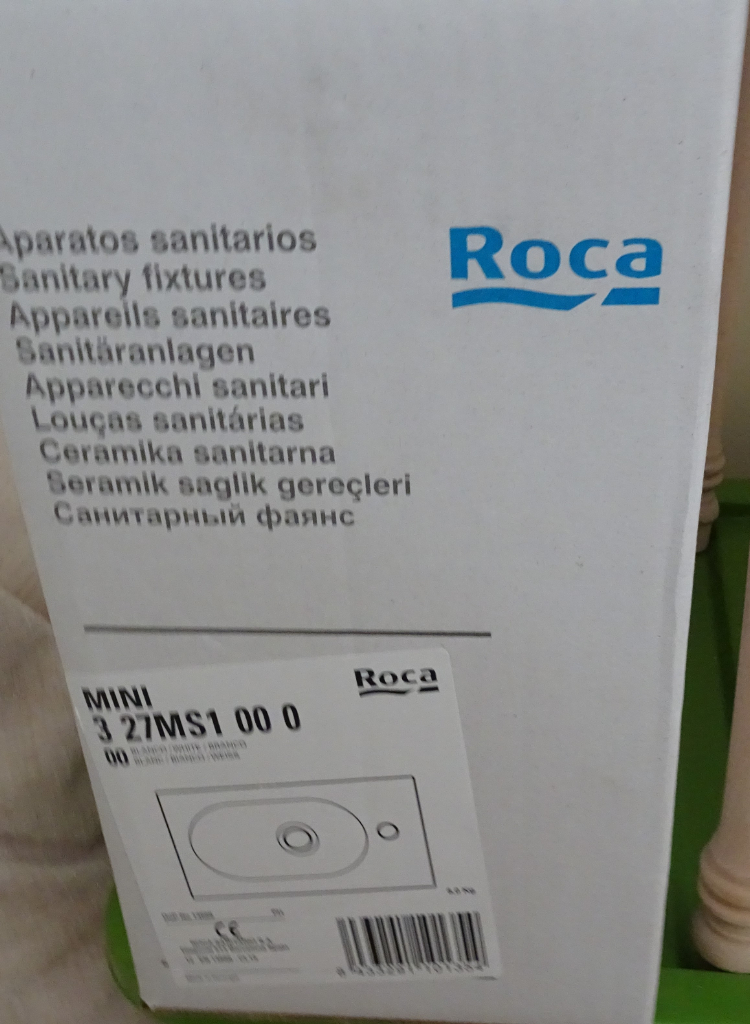 Roca Mini 1 Door Vanity Unit & Basin 450mm - Gloss White -  BRAND NEW still in BOX