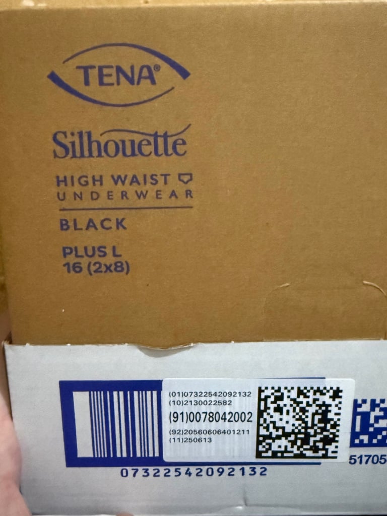 New unopened boxes of Incontinence pads