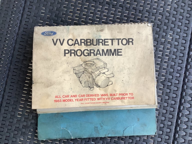 FORD VV CARBURETTOR INSTRUCTION MANUAL