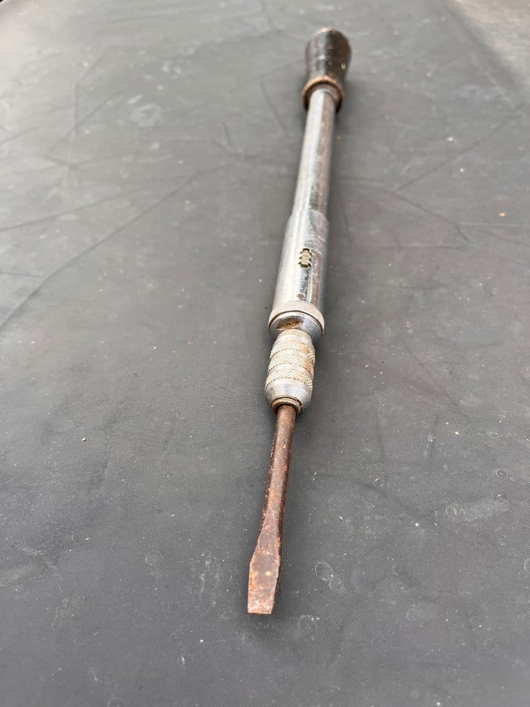Vintage Industrial Spiral Ratchet Screwdriver