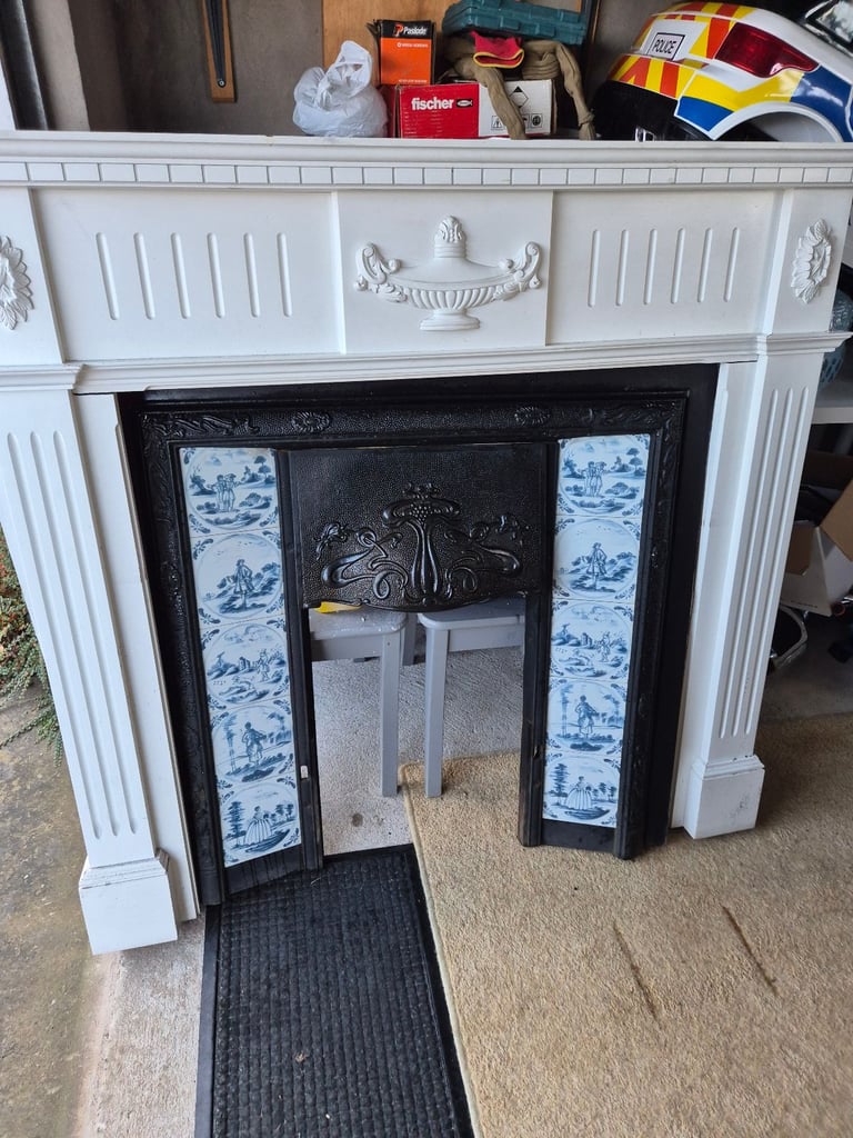Cast Iron Fireplace with wooden surround 