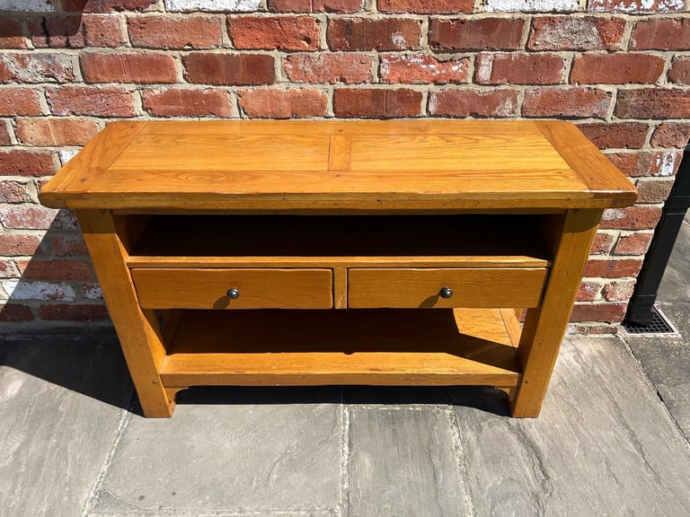Rustic Solid Oak Console Table - Great Condition 