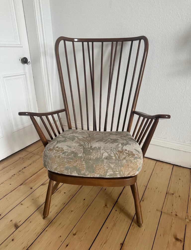Vintage Ercol Evergreen Midcentury Cottage Style Armchair Retro