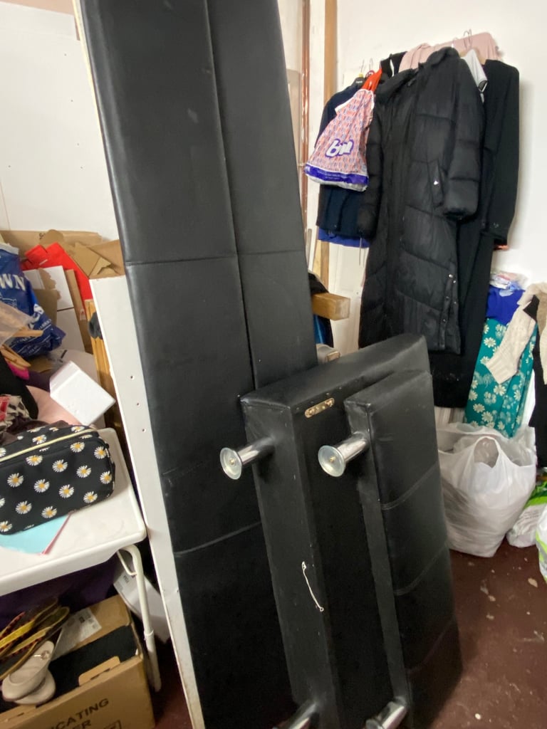 image for Single leather beds x2