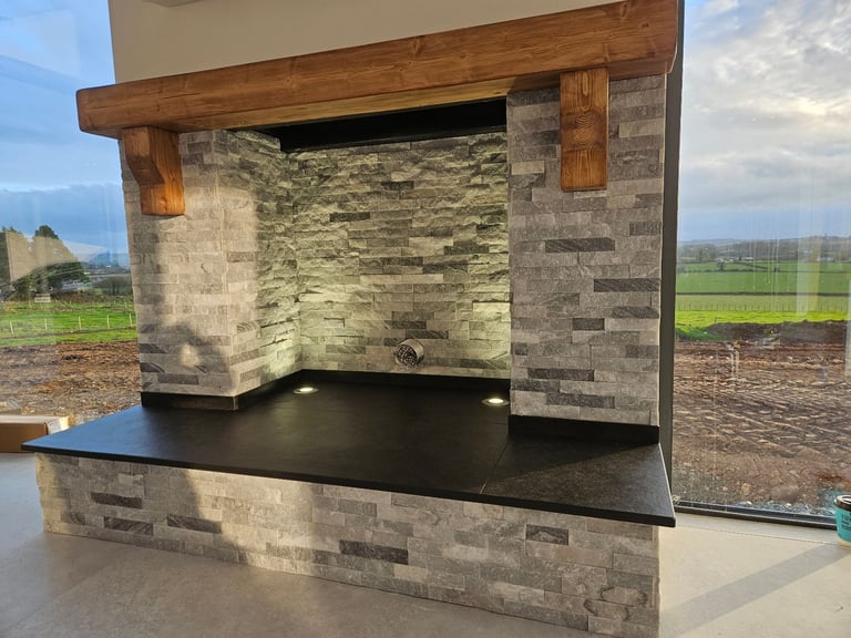 Wooden Mantels Fireplace Beam Shelving 