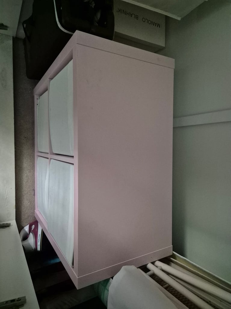 IKEA Kallax 4 Cube Pink Shelving Unit. 75cm x 75cm