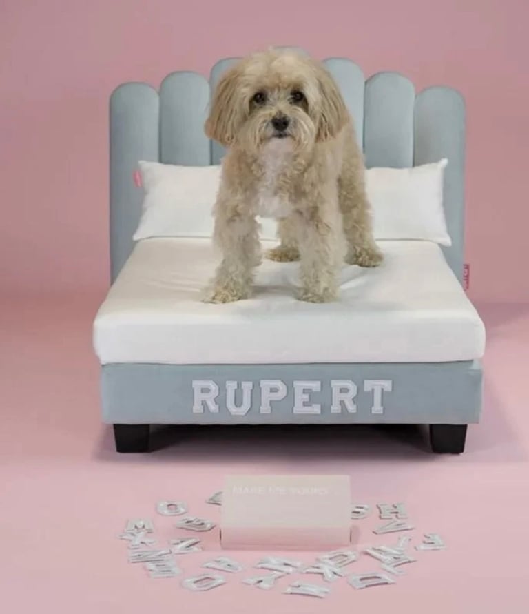 HOOMAN SOHO LUXURY HUMAN QUALITY PET BED  DOG – Riviera Blue | Model: LUX-SML-B