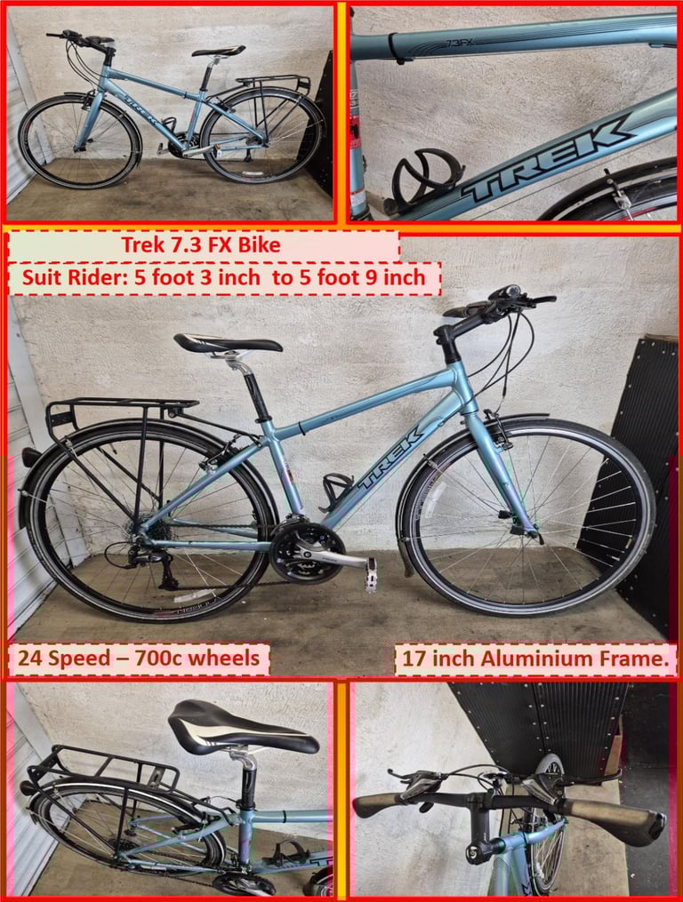 Trek 7.3 FX Bike - 24 Speed - 700c wheels.
