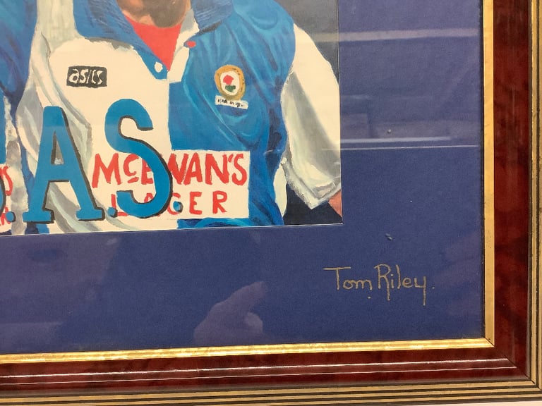 Blackburn Rovers Framed Picture Alan Shearer Chris Sutton SAS by Tom Riley