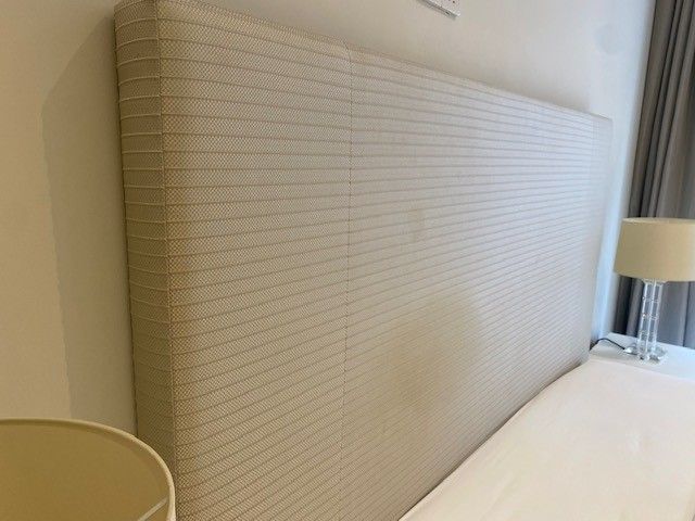 Hypnos Superking upholstered bed base with storage drawers in good condition, used. 