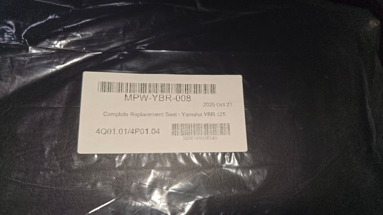 image for Yamaha YBR125 seat. 05 to 09 