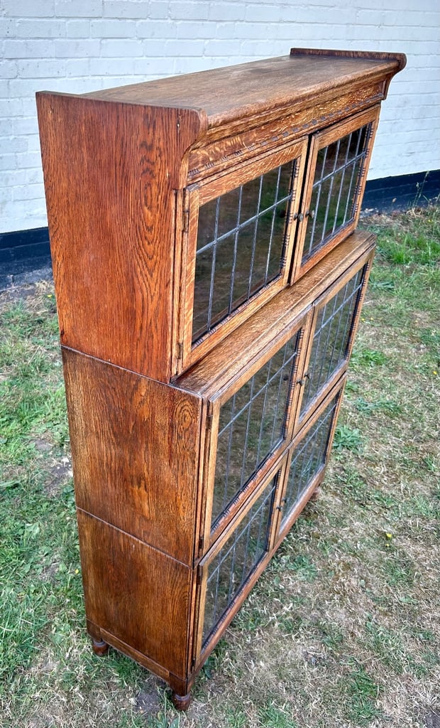 Oak minty antique bookcase drawer cabinet chest of draws desk vintage haberdashery library
