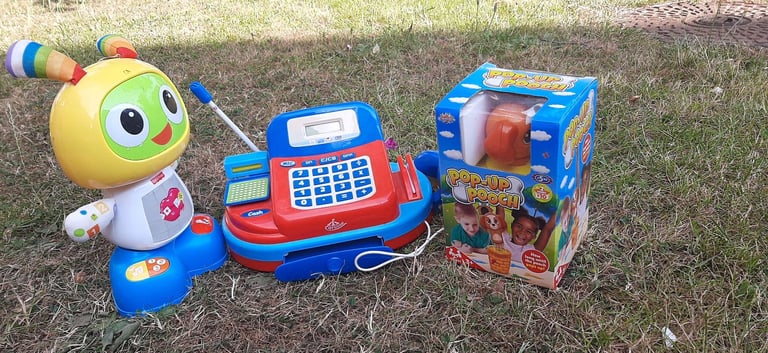 Toys Mickey and Minnie Mouse, puzzle, cash till