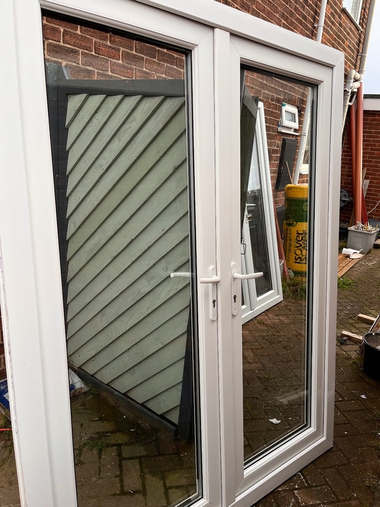 Used upvc french door 