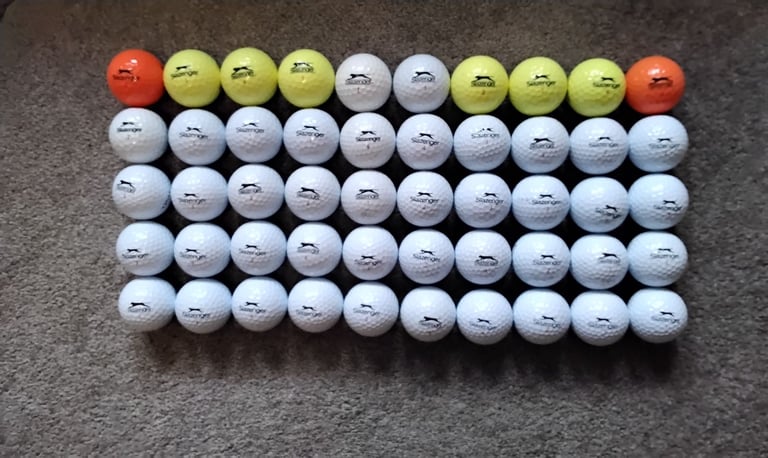 image for LOT of 50 SLAZENGER GOLF BALLS in EXCELLENT CONDITION for PLAY.