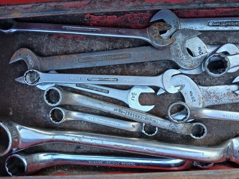 Vintage Britool  1/2 Drive Mixed Sockets and Spanners.