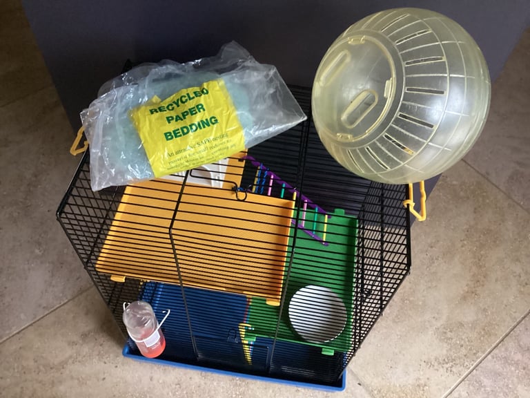 Colourful Hamster/Gerbil Cage with Accessories