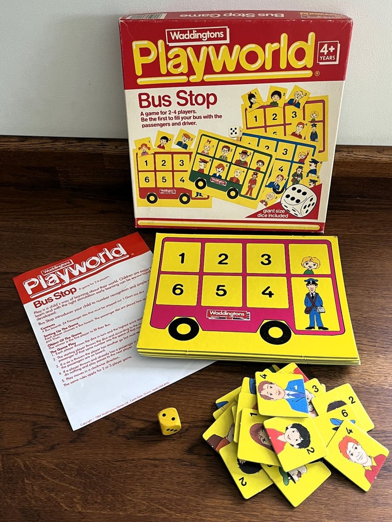 Vintage 1984 Waddingtons Playworld Bus Stop game. 2-4 players. 4+ years. £4 ovno. Can post.