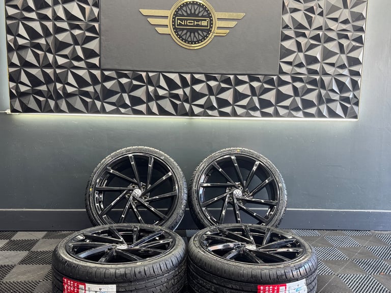 19” inch gloss black Vw Spielberg alloys wheel 5x112 golf r gti gtd caddy scirocco tt